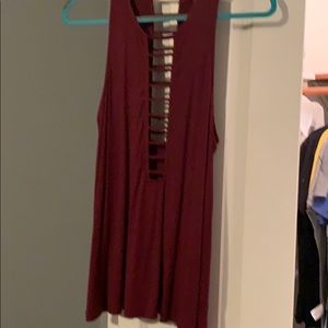 Red by BKE maroon tank top